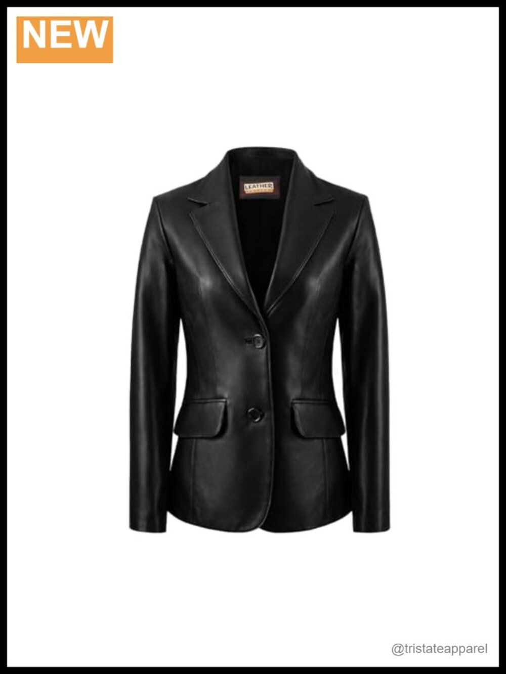 Genuine Lambskin Leather Blazer Jacket Women's Real Leather Coat